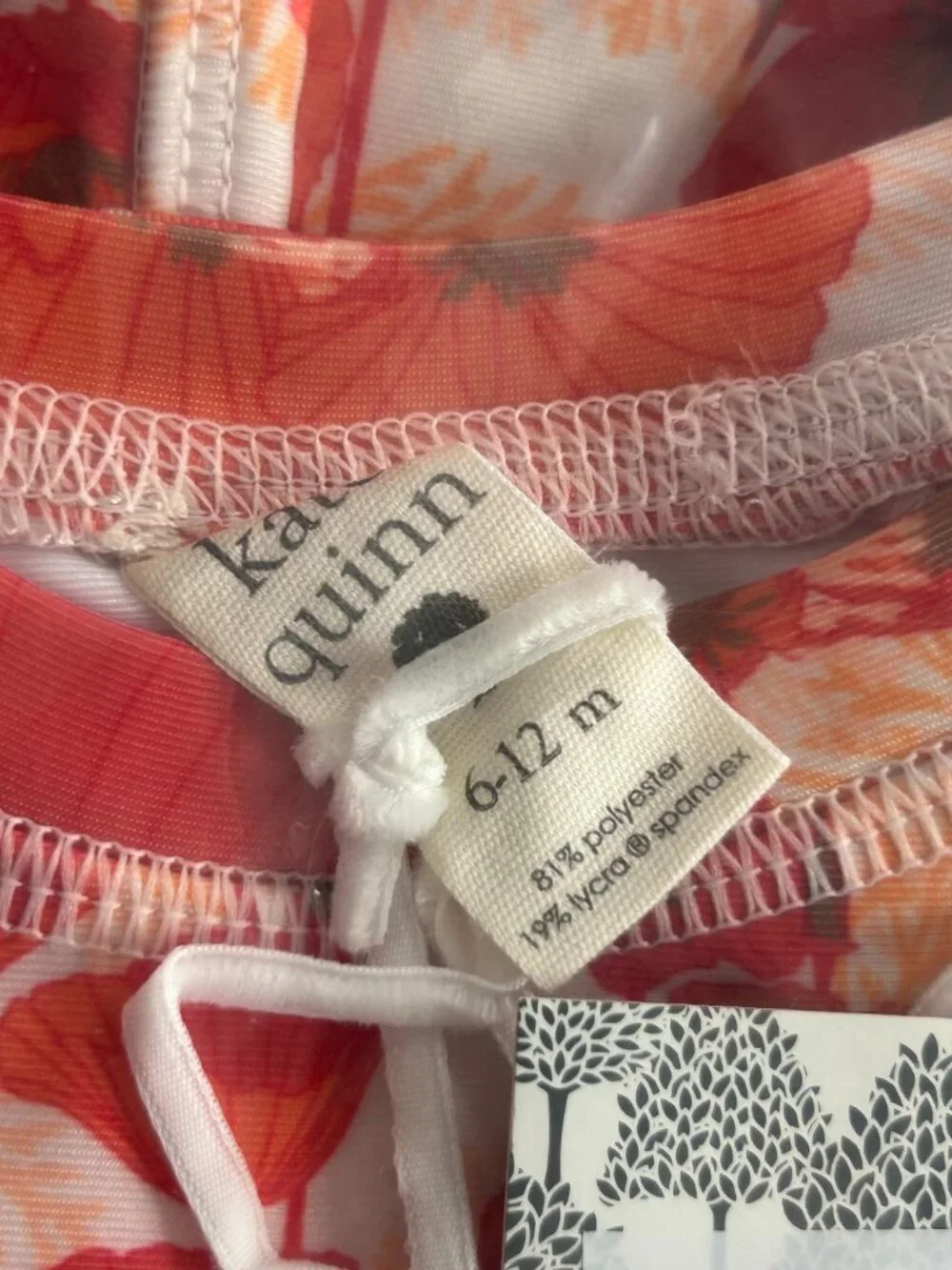 NWT Kate Quinn Rash Guard Emberglow Poppies UPF 50+